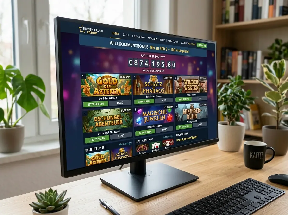 Lobby von Bassbet mit Slots, Live-Casino und Tischspielen